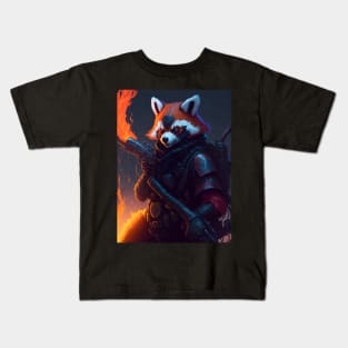 Flame-Forged Paws Kids T-Shirt